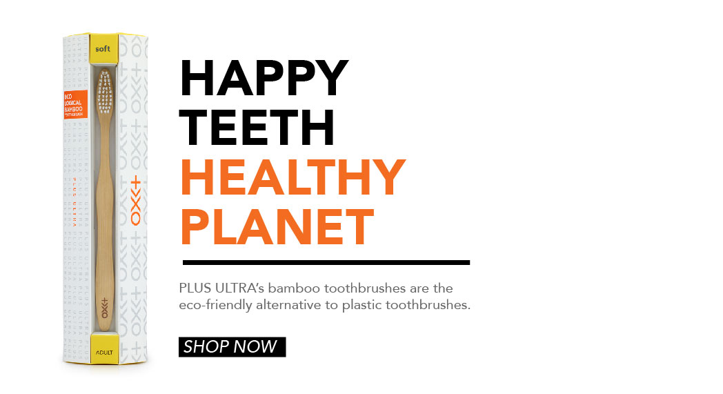PLUS ULTRA Happy Teeth Heatlhy Planet - bamboo toothbrush promotion